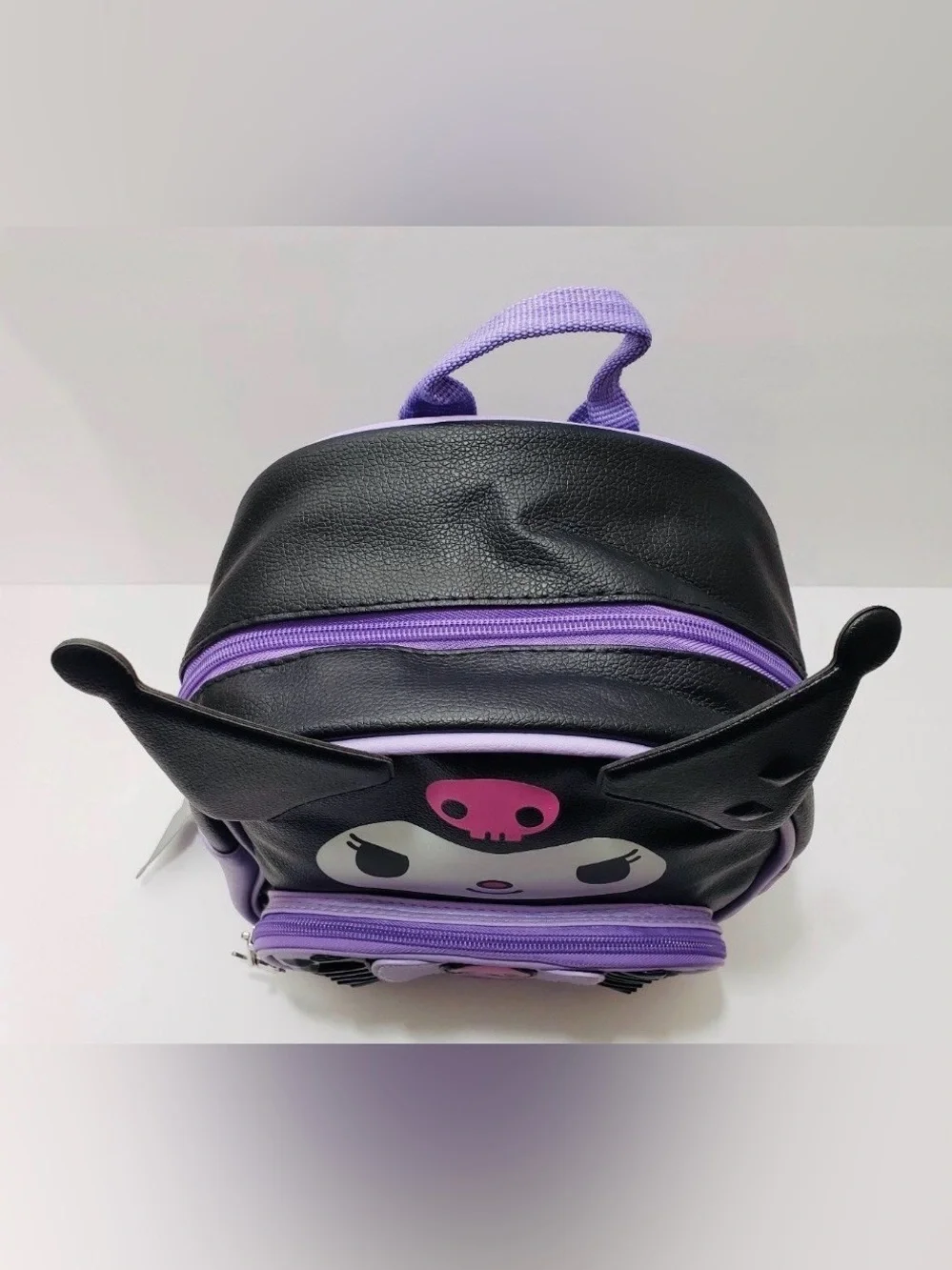 🆕 Kuromi Faux Leather Ruffle Women's Kids Mini Backpack Bag